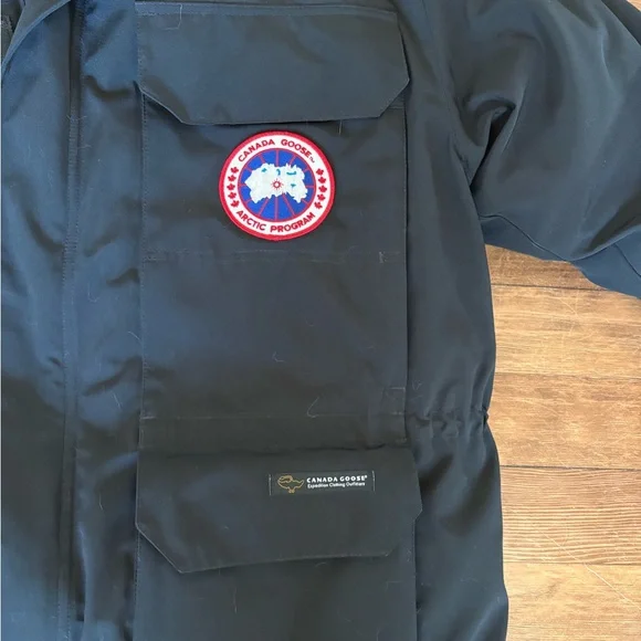 Canada Goose Men's Black Expedition Parka with Fur Trim